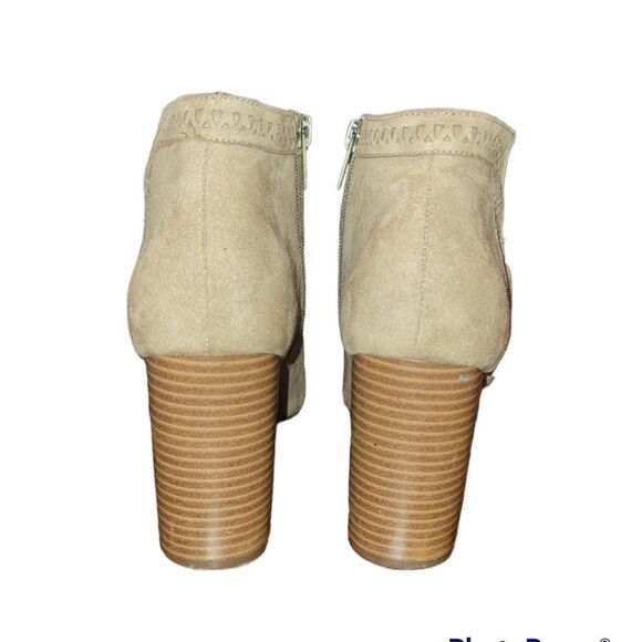Parker and Sky Tan Taupe Suede Ankle Boots Booties 8.5 - Picture 3 of 12